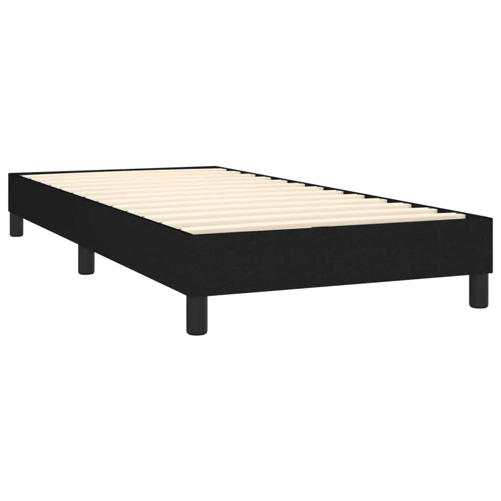 King Single Box Spring Bed with Pocket Spring Mattress LED Headboard Black
