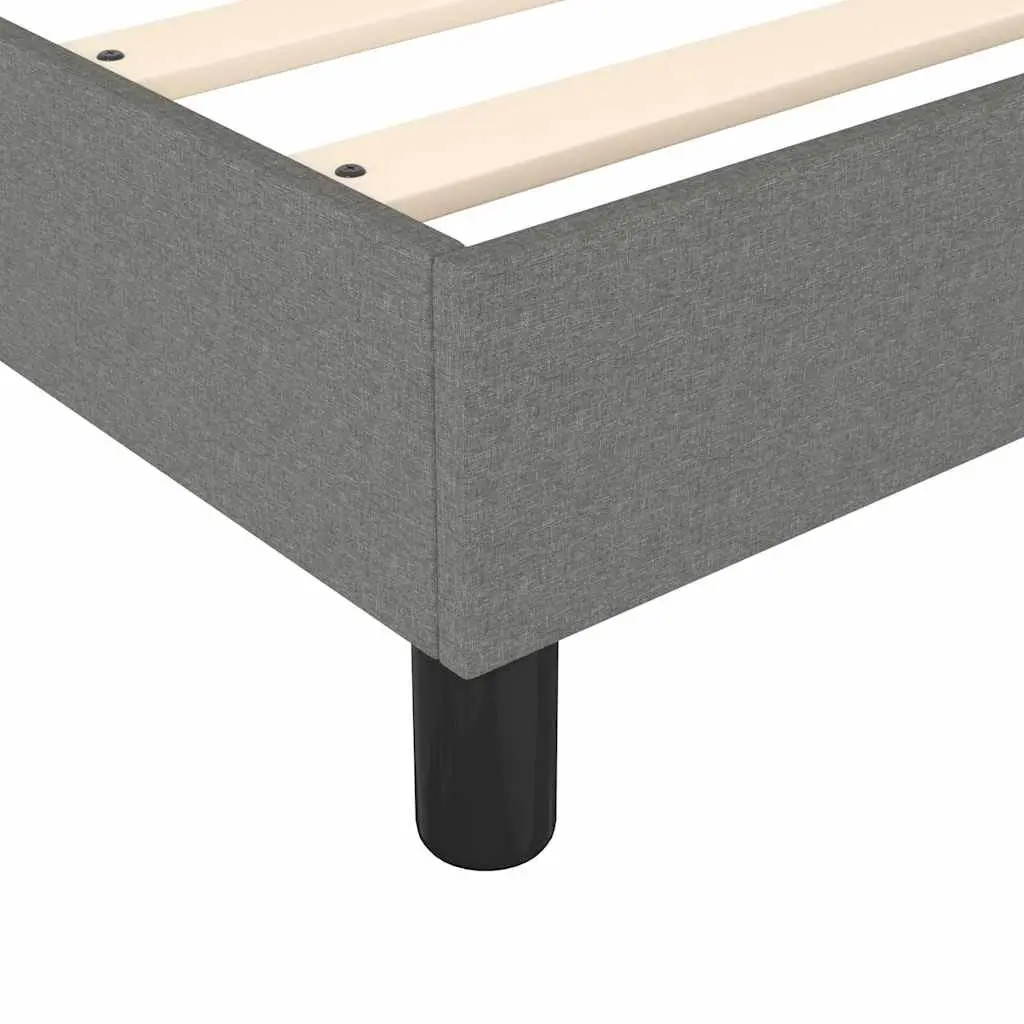 Queen Size Box Spring Bed with Pocket Spring Mattress LED Headboard Grey Fabric