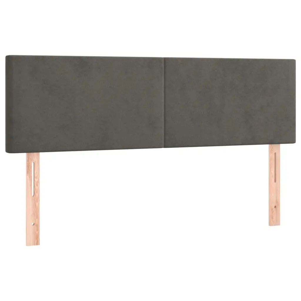 Box Spring Bed with Pocket Spring Mattress and Adjustable LED Headboard for Bedroom Queen Size Dark Grey