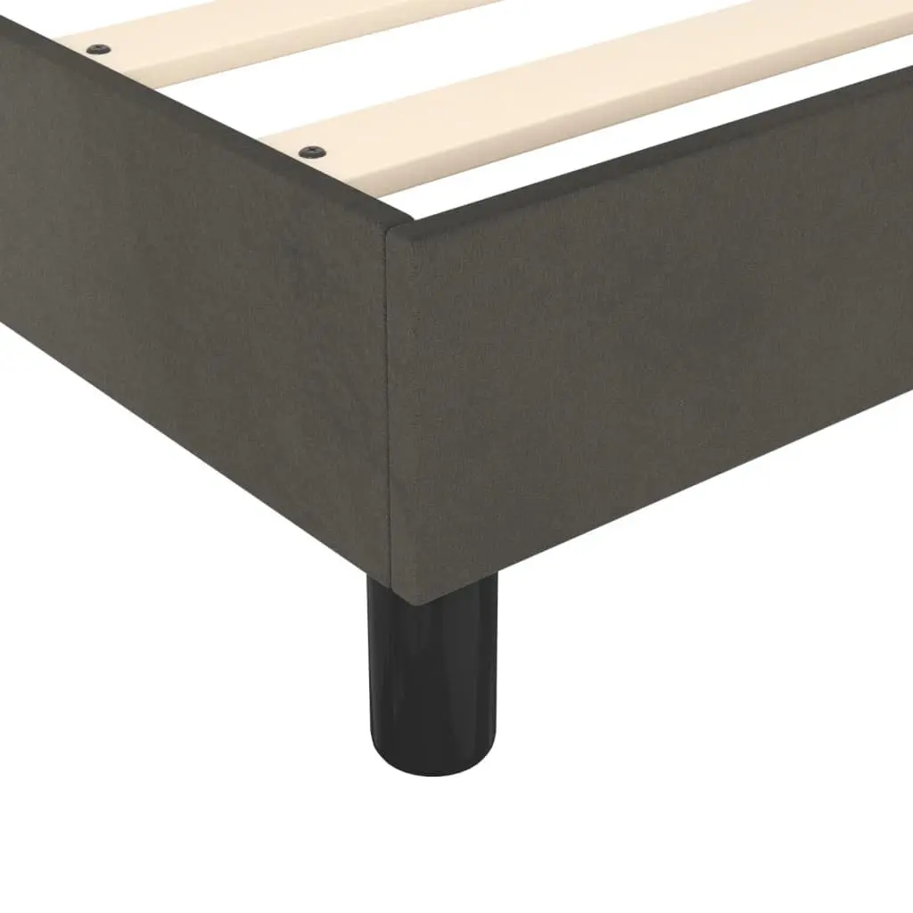 Box Spring Bed with Pocket Spring Mattress for Bedroom Queen Size Dark Grey