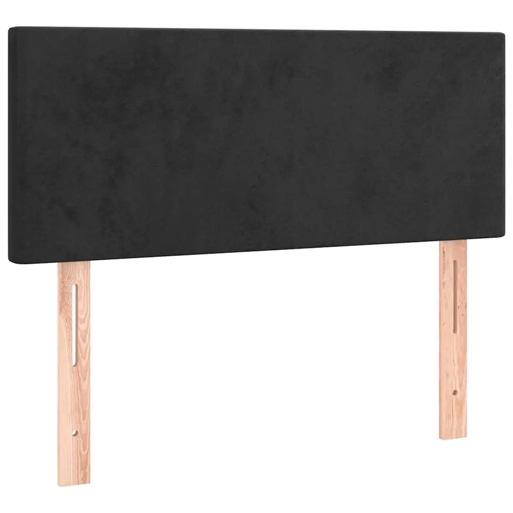 King Single Box Spring Bed with Pocket Spring Mattress LED Headboard Black