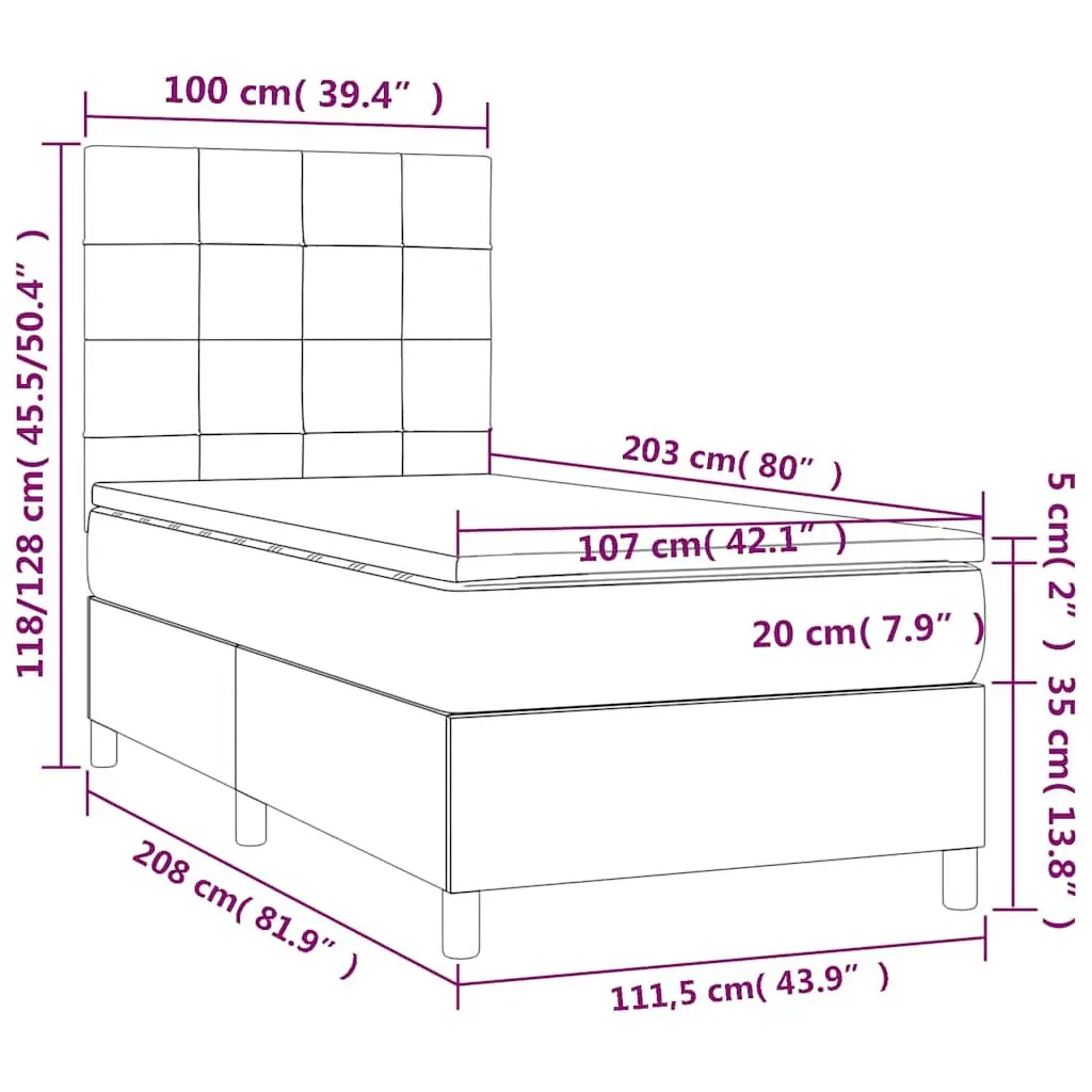 King Single Box Spring Bed
