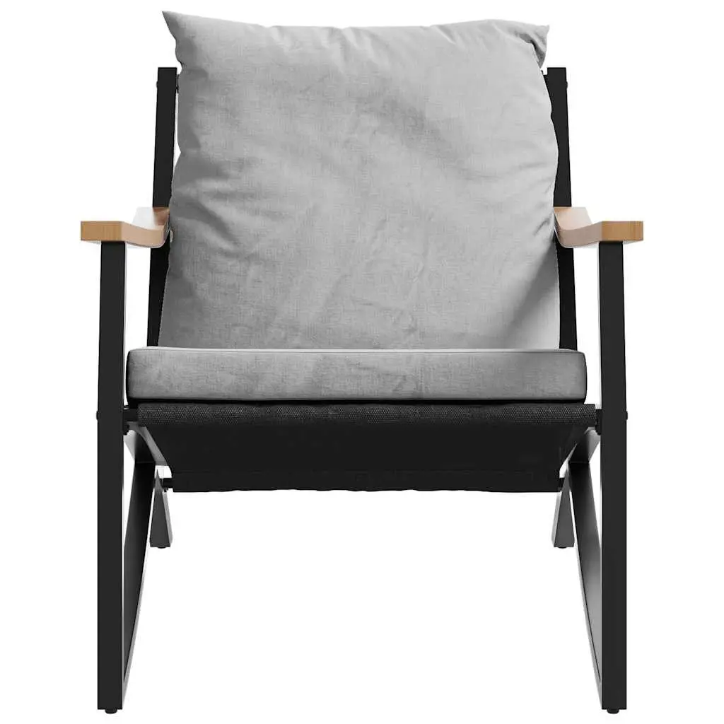 5 Piece Balcony Furniture Set Outdoor Patio Garden Black Steel