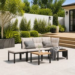 Garden Bench Set: 4 Pieces of Weather-Resistant Outdoor Furniture
