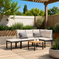 4-Piece Patio Garden Bench Set - Specifications Included