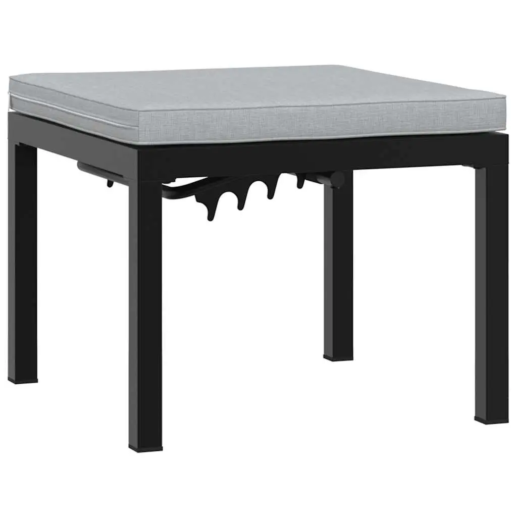 Garden Bench Set Outdoor Use 4 Pieces Black