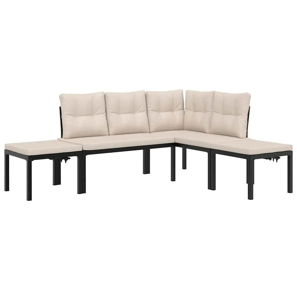 Garden Sofa Set Outdoor Furniture 4 Piece Modular Taupe