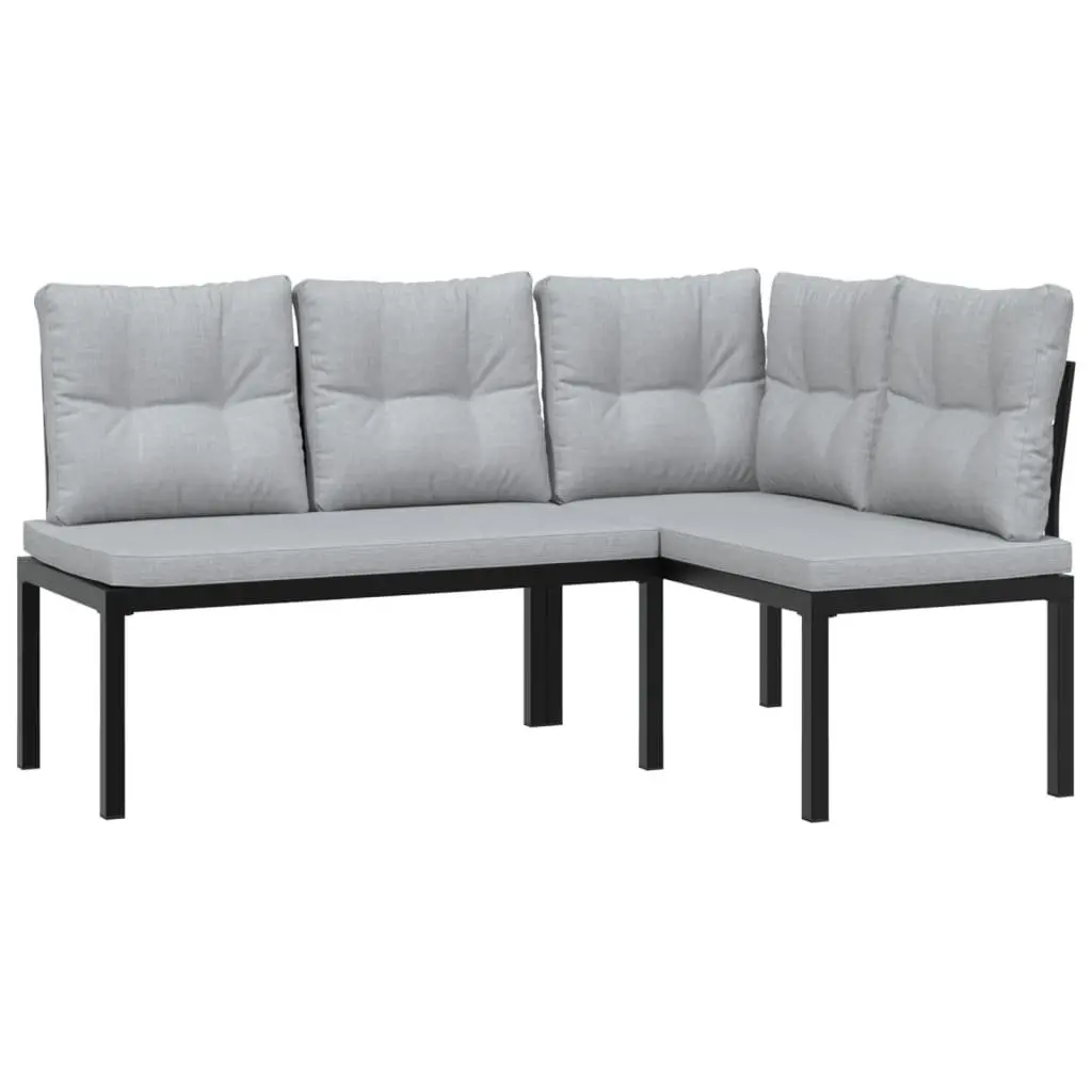 4 Piece Light Grey Garden Sofa Set
