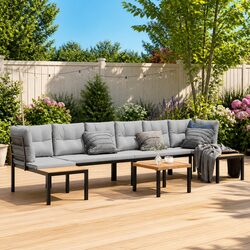 Specifications of 5 Piece Garden Sofa Set with Cushions