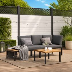 Specifications of 3 Piece Garden Sofa Set with Cushions