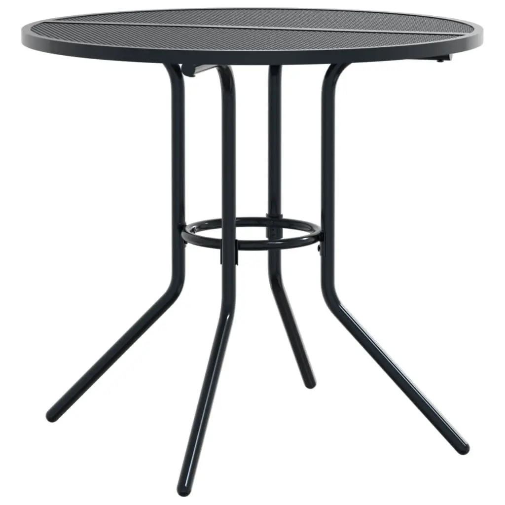 Outdoor Furniture Set 3 Piece Stackable Chairs Anthracite for Patio Garden Dining