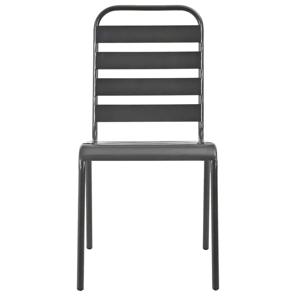 Stackable Garden Chair Set for Outdoor Use 5 Piece Anthracite