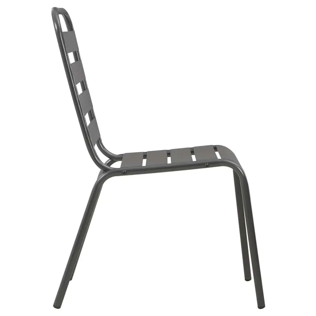 Stackable Garden Chair Set for Outdoor Use 5 Piece Anthracite
