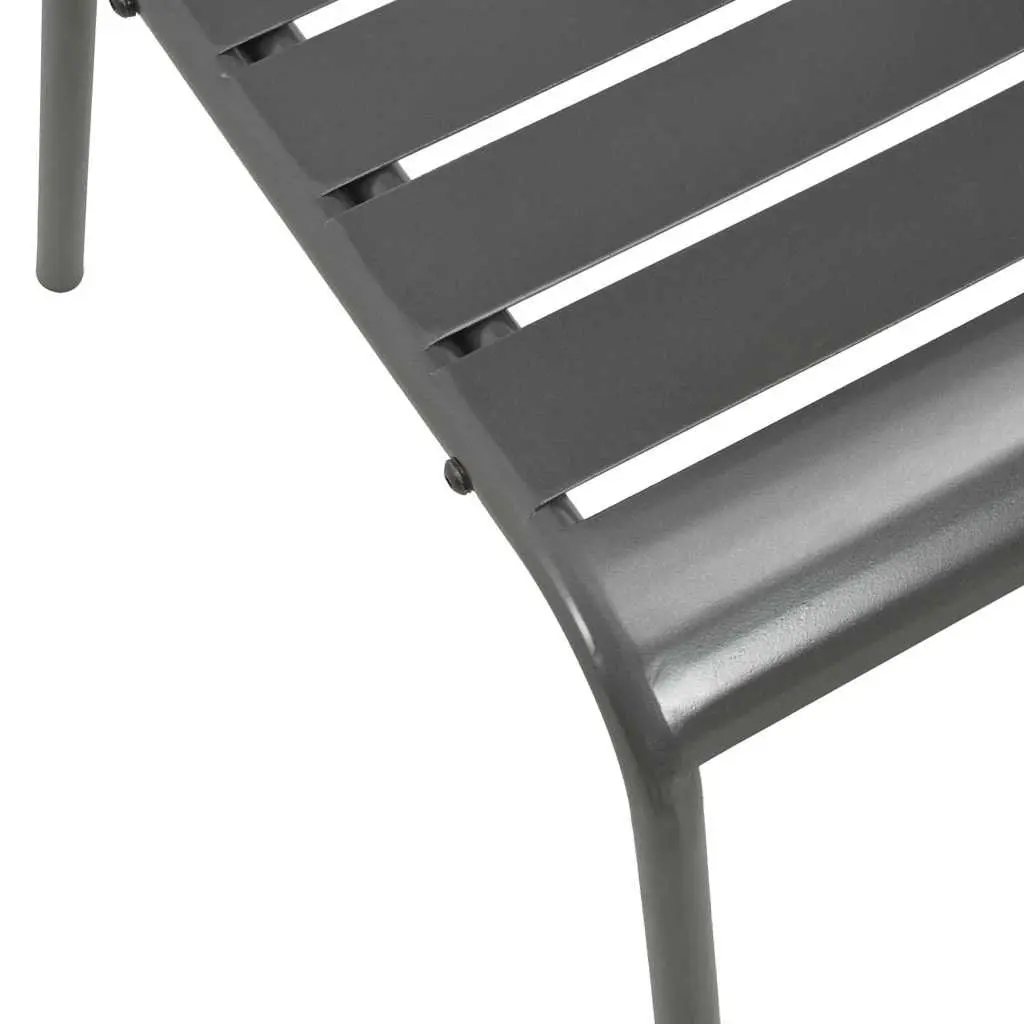 Stackable Garden Chair Set for Outdoor Use 5 Piece Anthracite