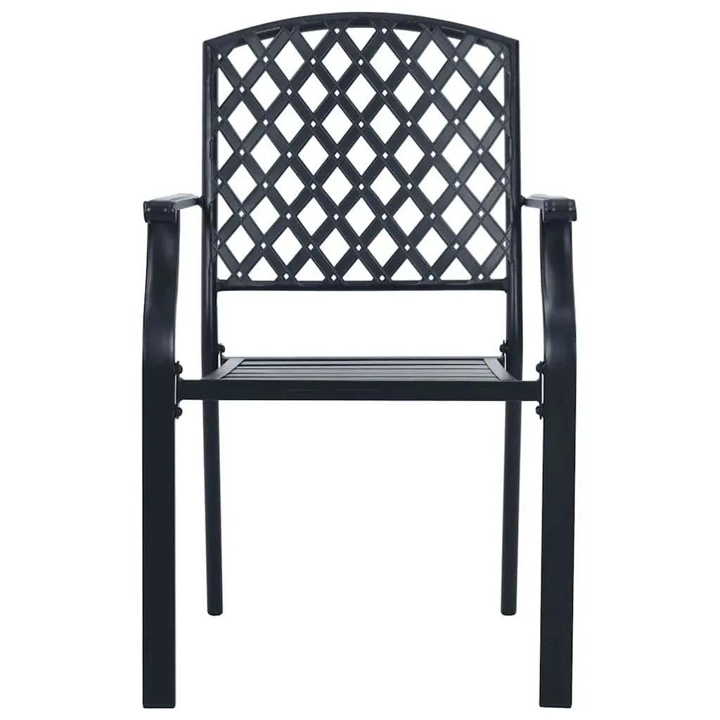Stackable Garden Chair Set 5 Piece Anthracite Outdoor Patio Dining Furniture