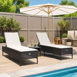 3-Piece Sun Lounger Set: Dimensions & Materials Overview