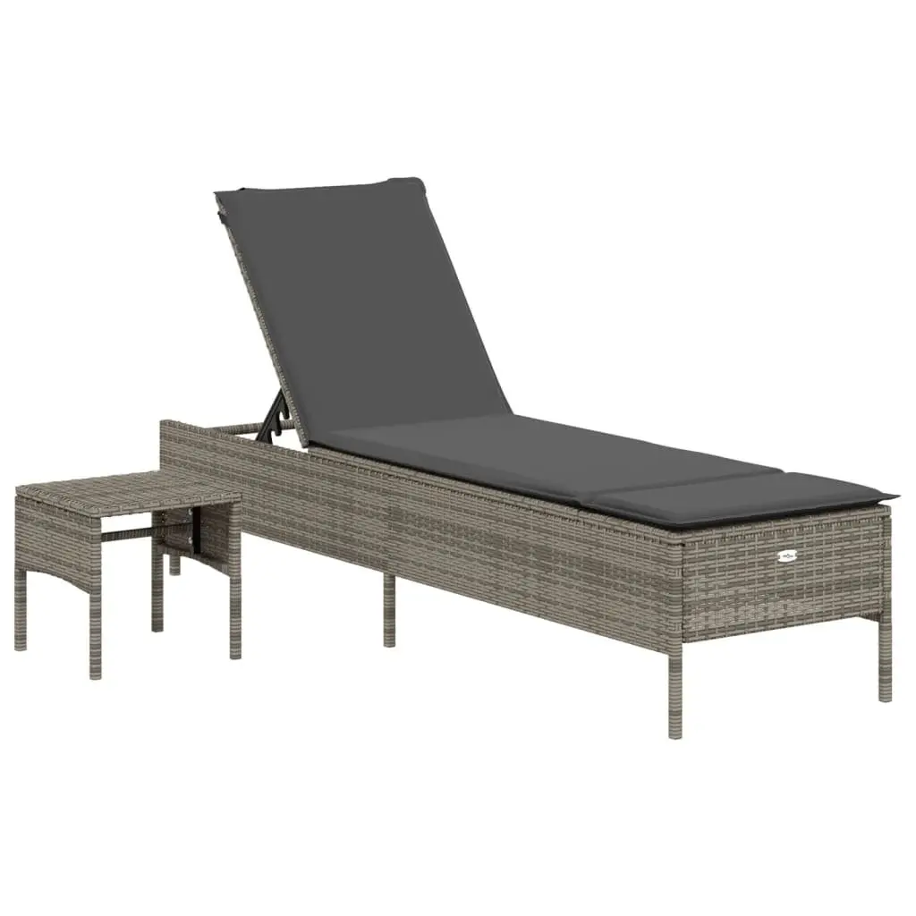3-Piece Grey Sun Lounger Set