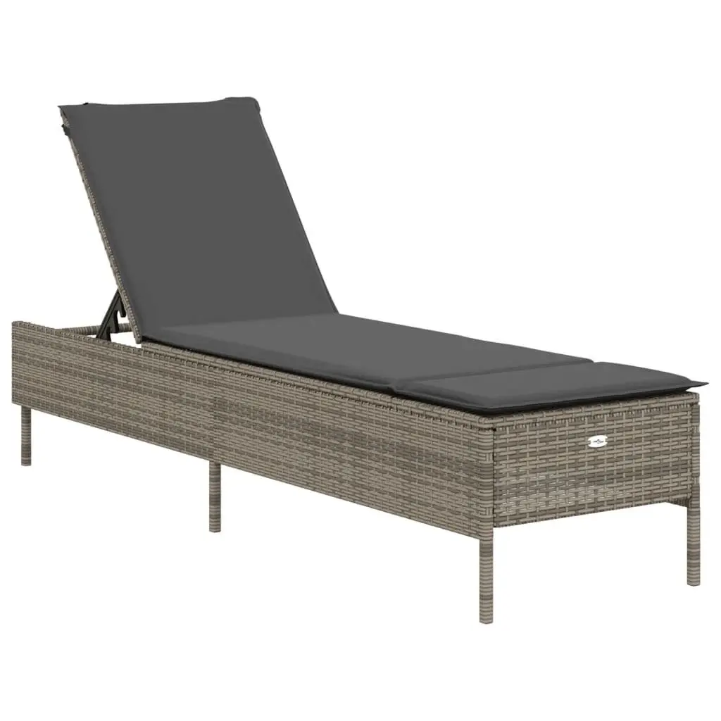 3-Piece Grey Sun Lounger Set