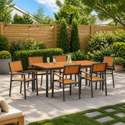 Specifications of 7-Piece Garden Dining Set in Black