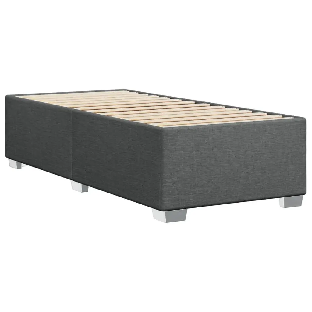 Bed Frame Grey Fabric 90x190 cm Slatted Base Bedroom Furniture Sleep