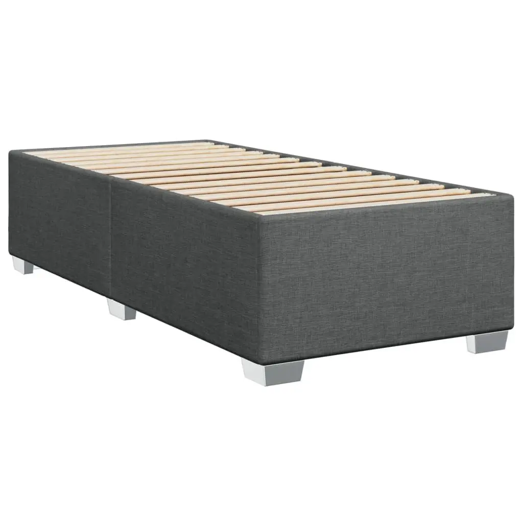 Grey Fabric Bed Frame for Bedroom 90x190cm Slatted Base
