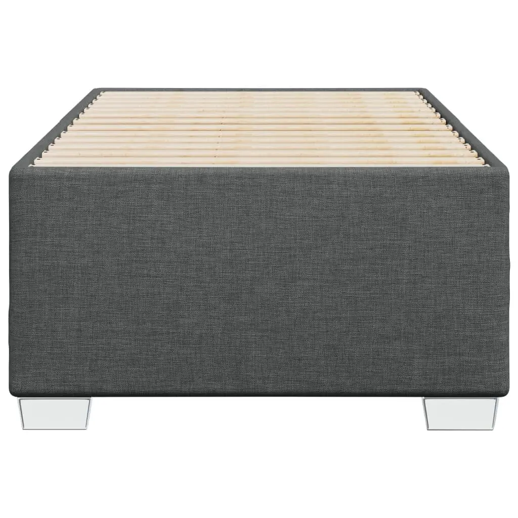 Grey Fabric Bed Frame for Bedroom 90x190cm Slatted Base