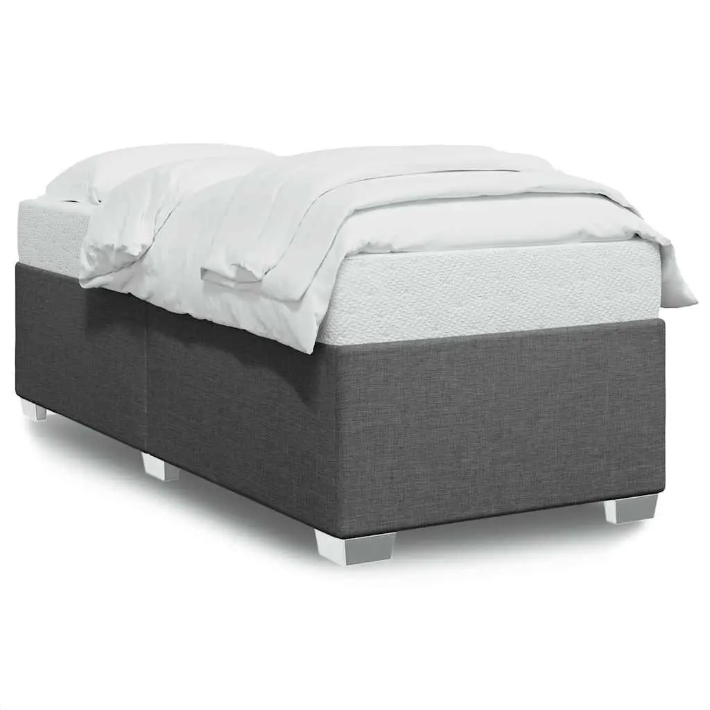 King Single Bed Frame Dark Grey Fabric Bedroom Furniture No Mattress