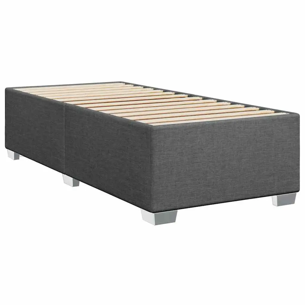 King Single Bed Frame Dark Grey Fabric Bedroom Furniture No Mattress