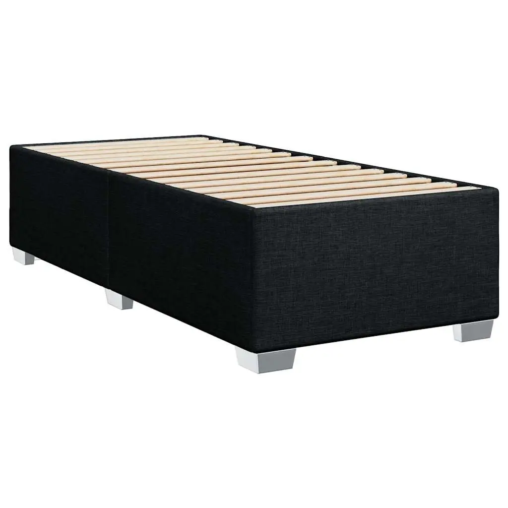 Black Fabric King Single Bed Frame