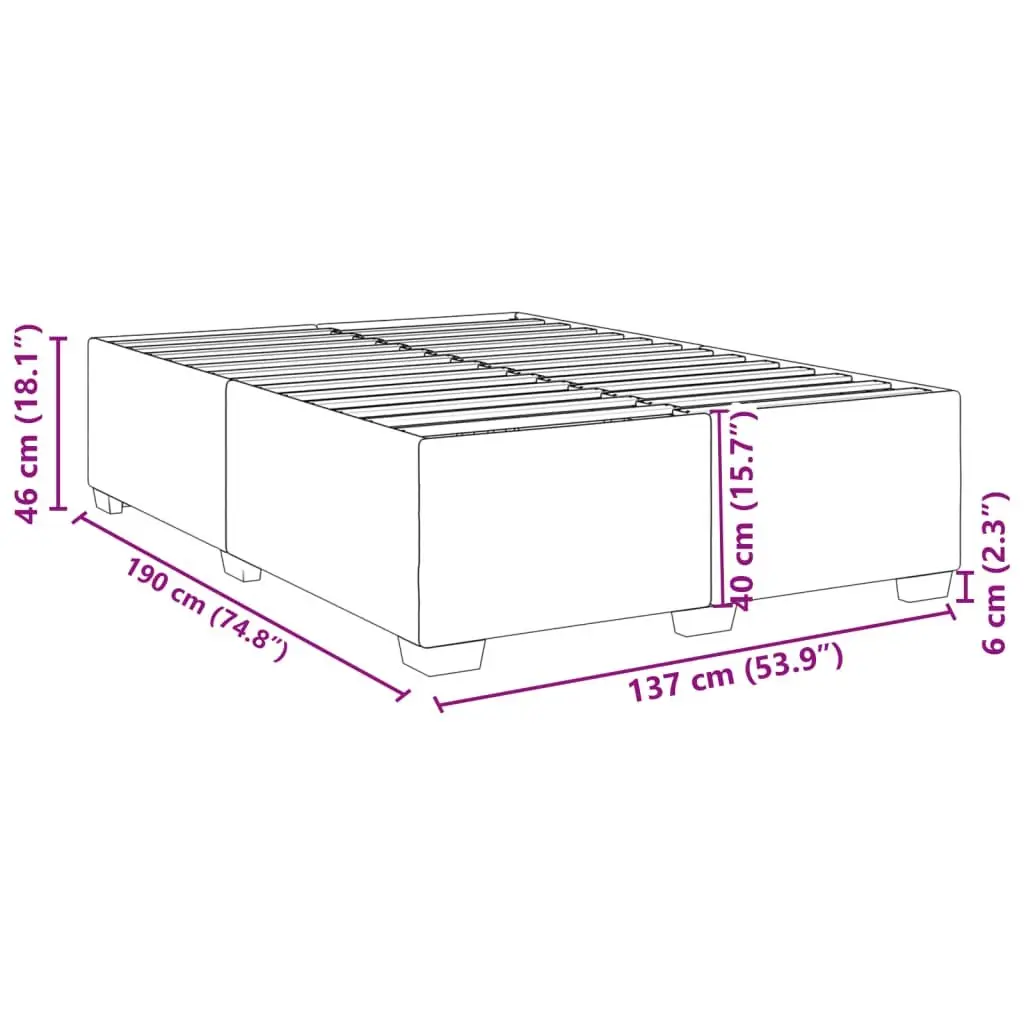 Grey Polyester Double Bed Frame