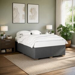 Grey Fabric Queen Bed Frame Specifications and Features