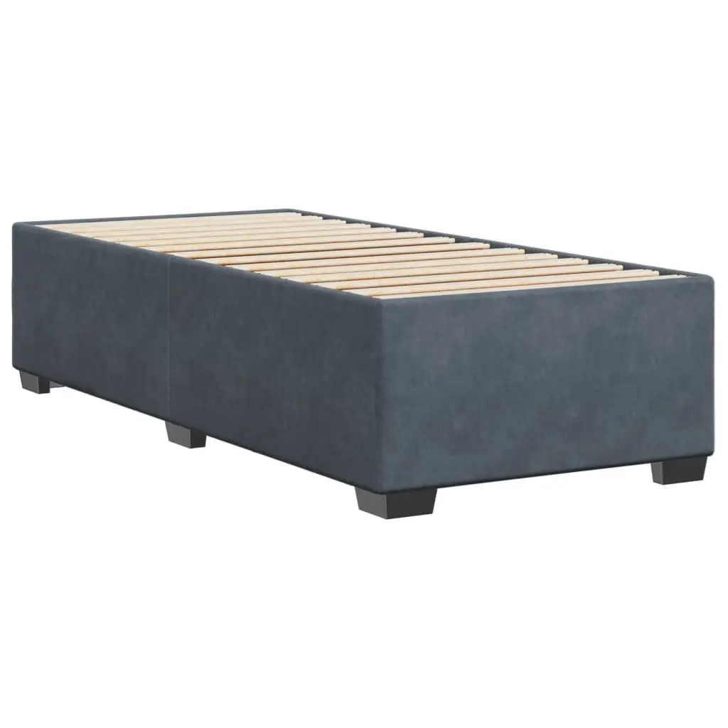 Bed Frame Grey Velvet 90x190 cm Bedroom Furniture