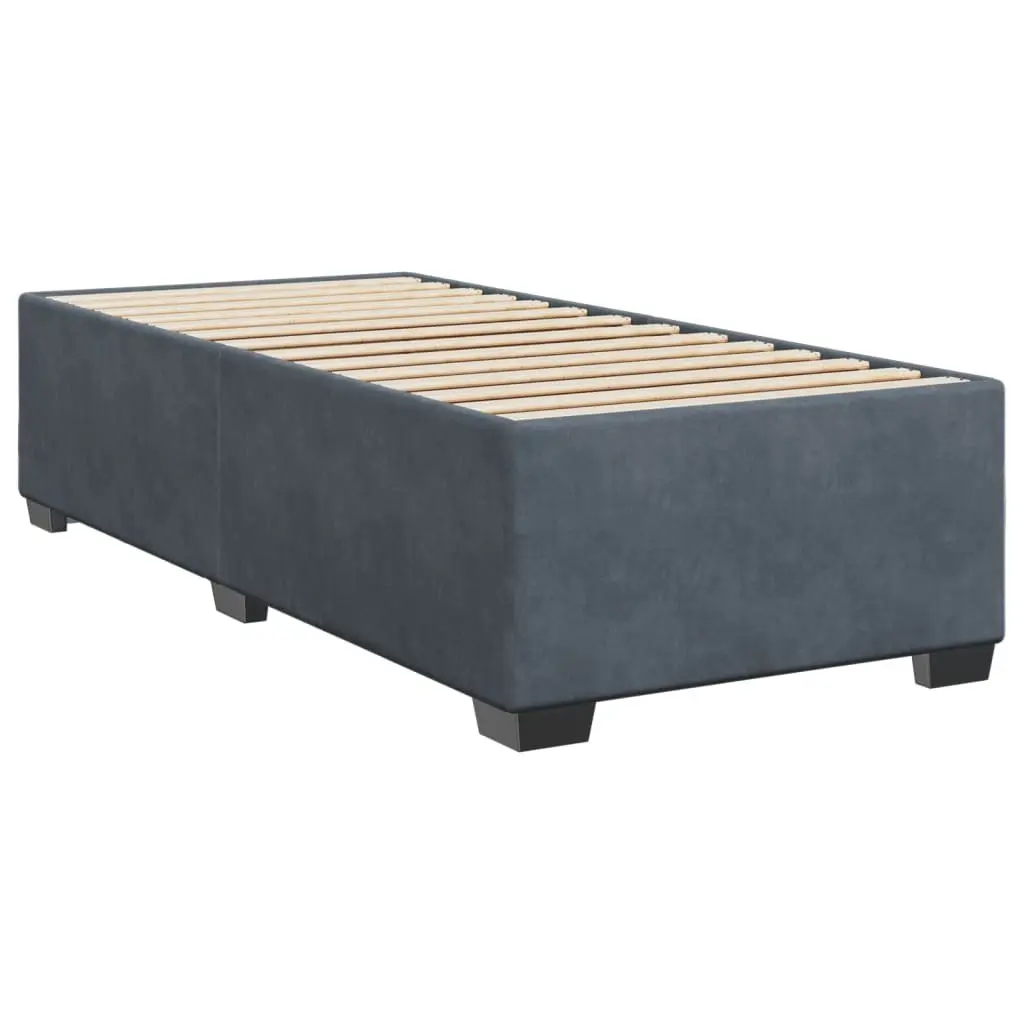 Bed Frame Grey Velvet 90x190 cm Bedroom Furniture