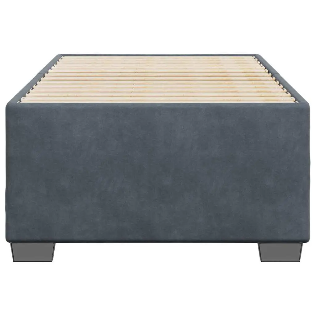 Bed Frame Grey Velvet Upholstery 90x190 cm Bedroom Furniture