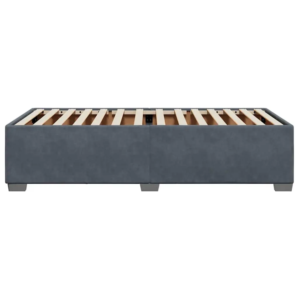 Bed Frame Grey Velvet Upholstery 90x190 cm Bedroom Furniture