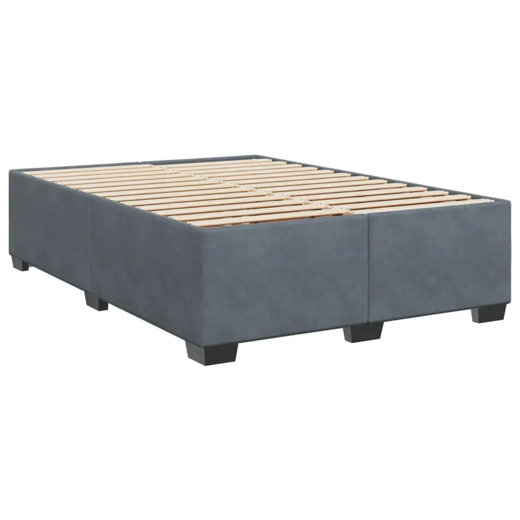 Grey Velvet Double Bed Frame