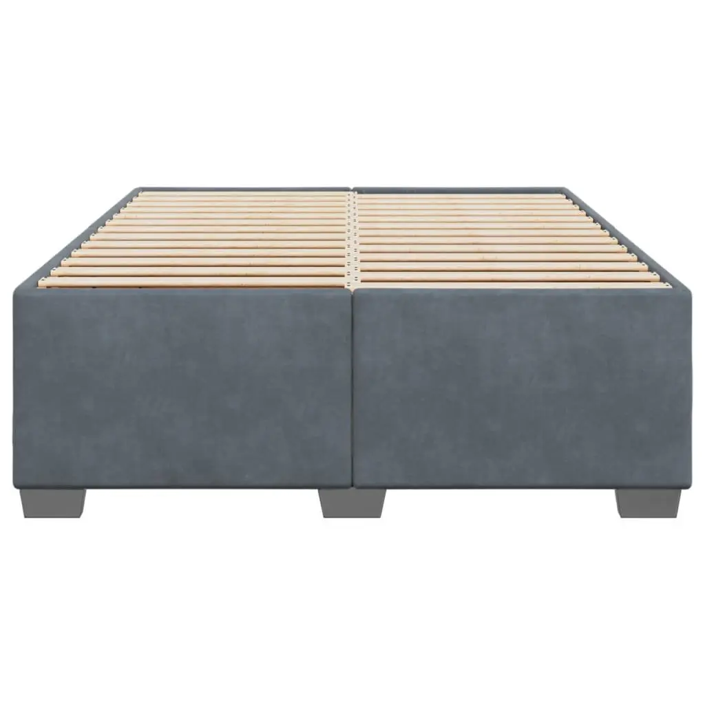 Grey Velvet Double Bed Frame