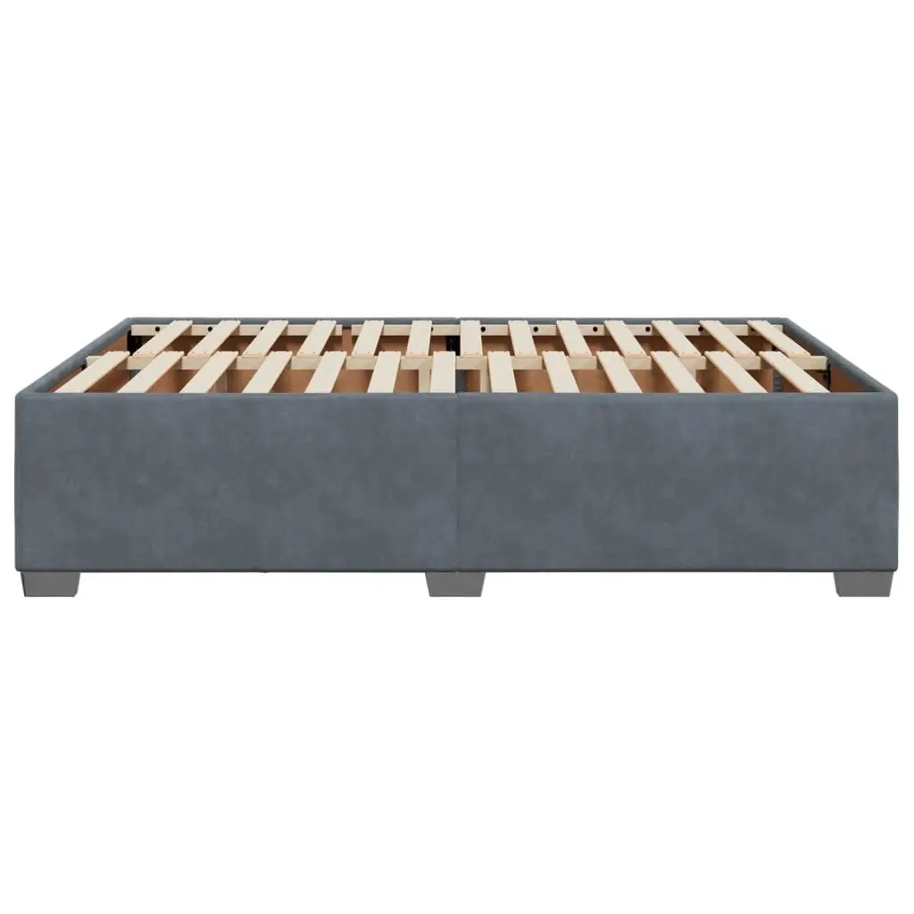Grey Velvet Double Bed Frame