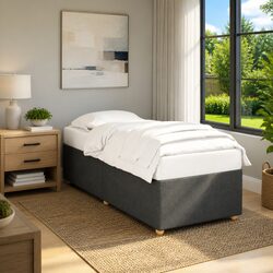 Specifications of Grey Fabric Bed Frame 90x190 cm