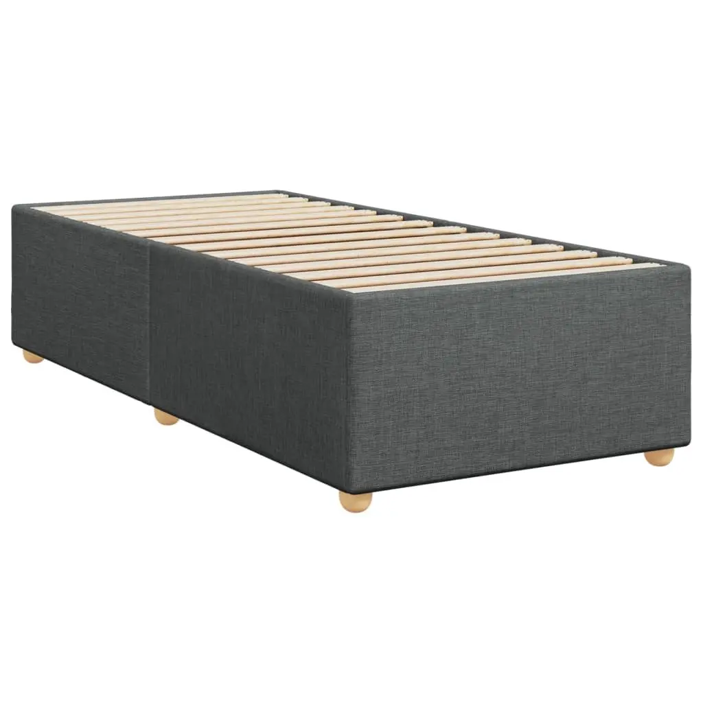 Bed Frame Grey Fabric Bedroom 90x190 cm Slatted Base