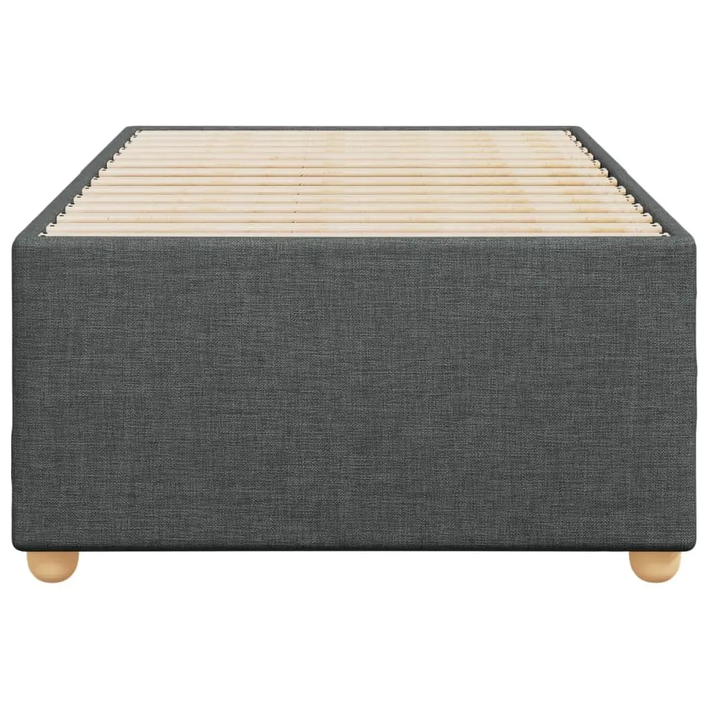 Bed Frame Grey Fabric Bedroom 90x190 cm Slatted Base