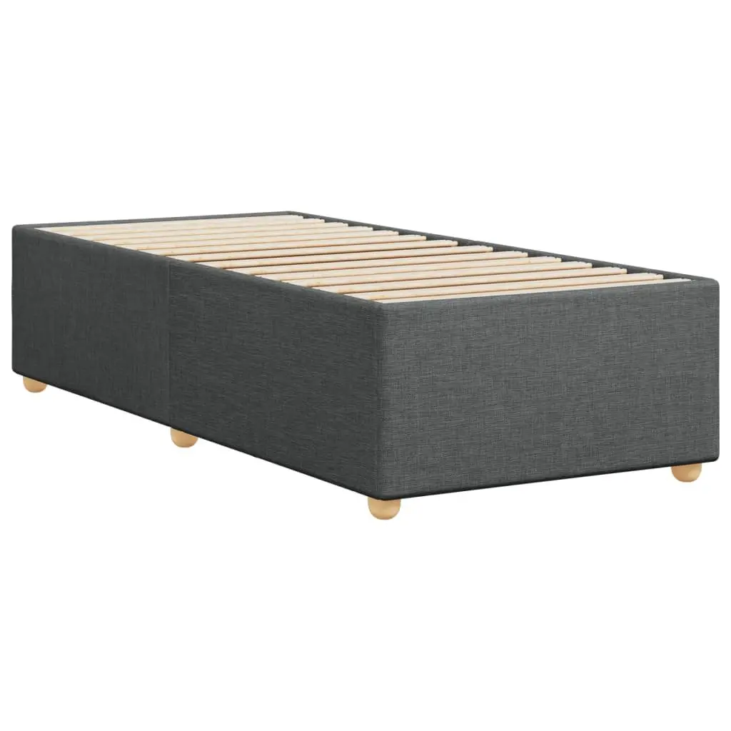 Bed Frame Grey Fabric Bedroom 90x190 cm Slatted Base