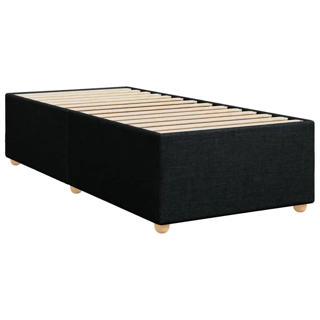 Black Fabric Bed Frame 90x190 cm