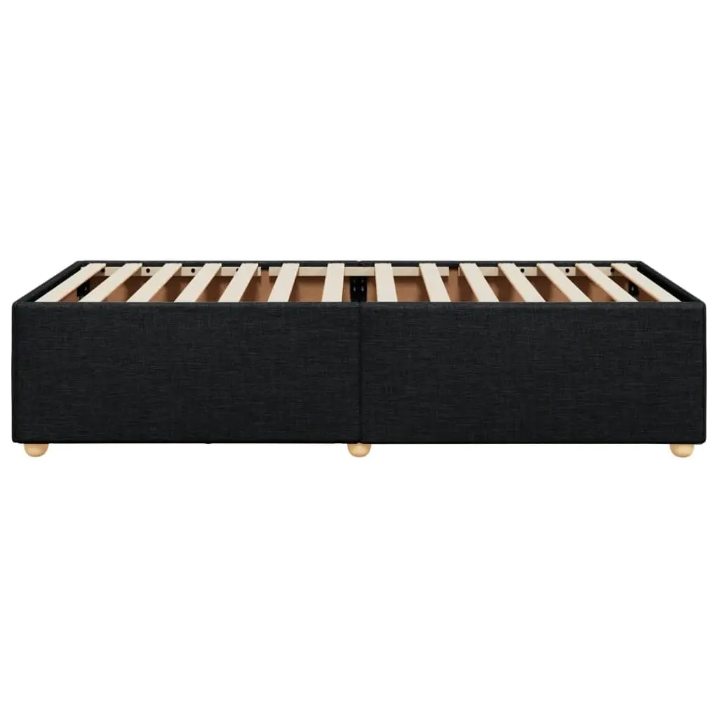 Black Fabric Bed Frame 90x190 cm