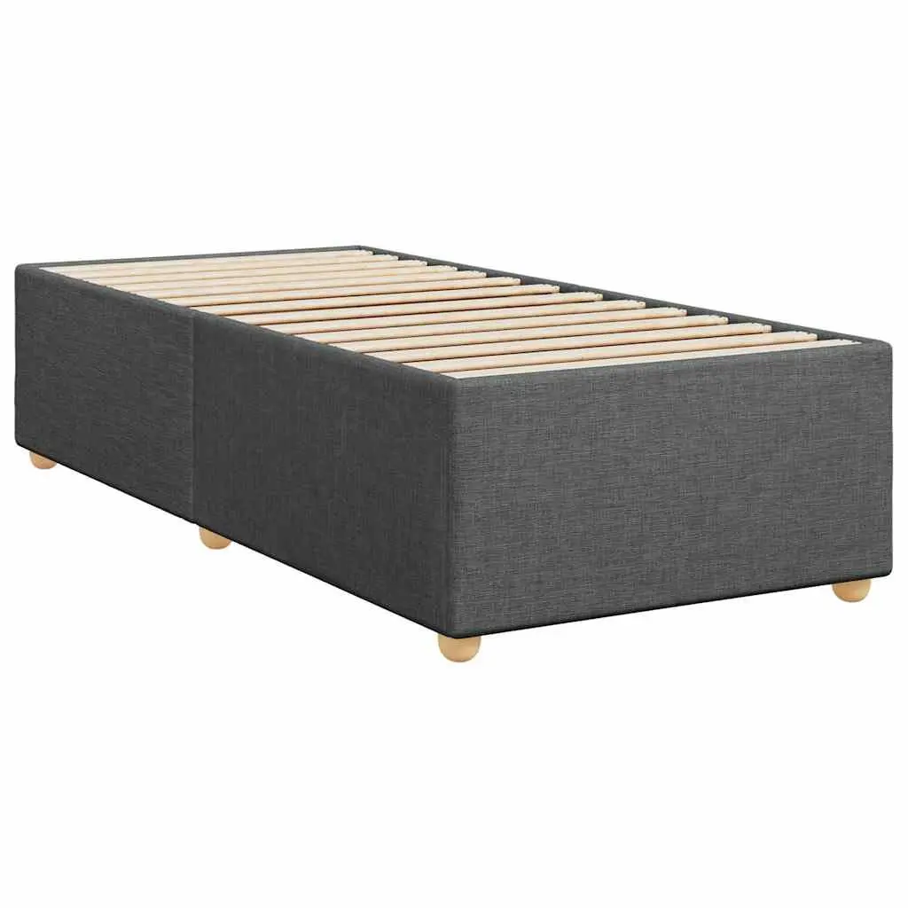 Bed Frame Grey Fabric 90x190 cm Slatted Base Bedroom Furniture