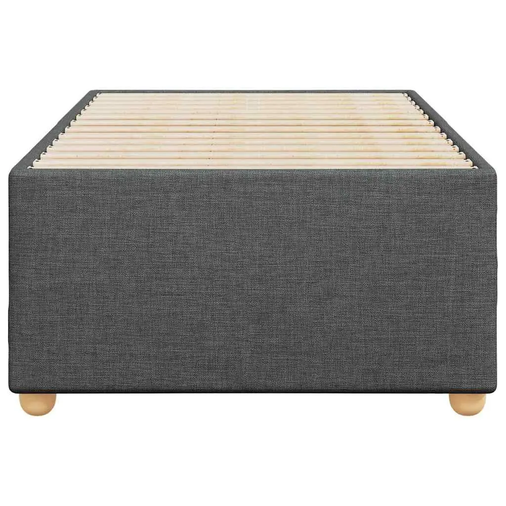 Bed Frame Grey Fabric 90x190 cm Slatted Base Bedroom Furniture