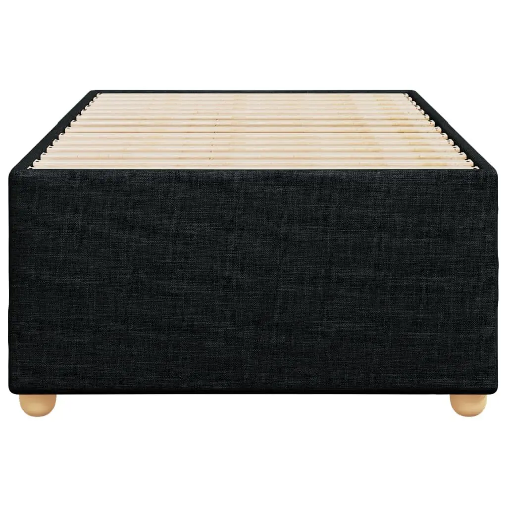Black Fabric King Single Bed Frame