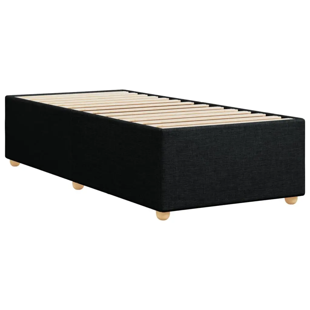 Black Fabric King Single Bed Frame