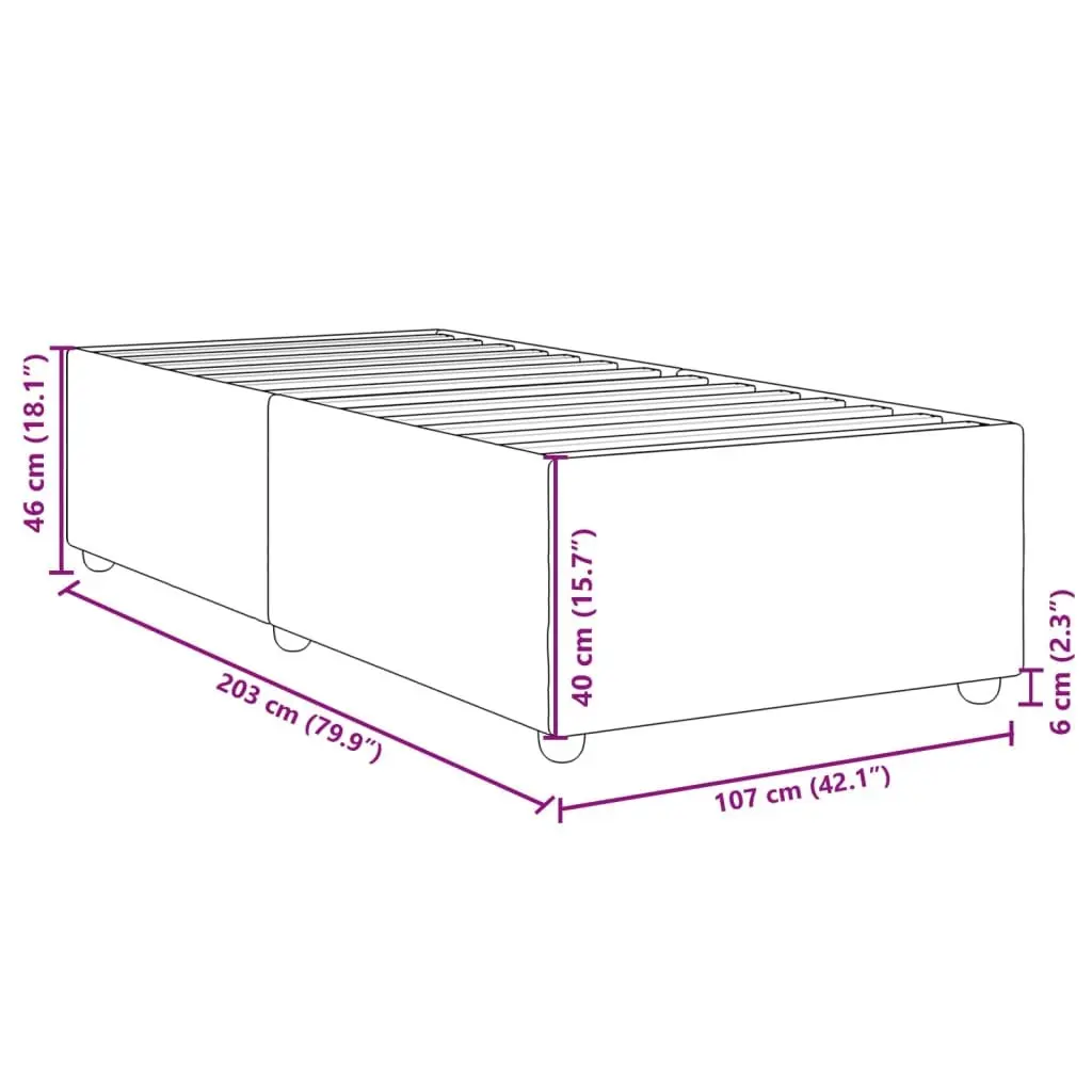 Black Fabric King Single Bed Frame
