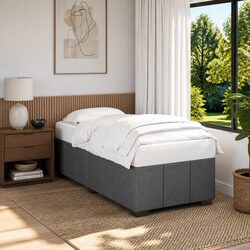 Specifications of Dark Grey Fabric Bed Frame 90x190 cm